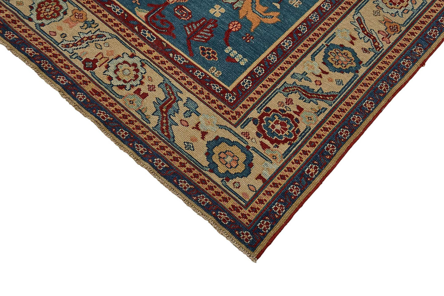 10x12 Red Turkish Medallion Oushak Rug - 51491