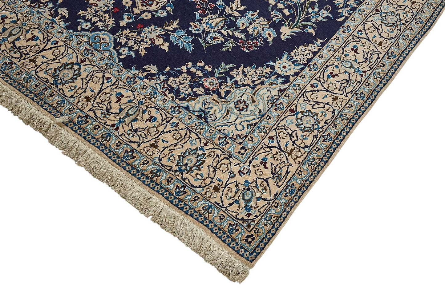 5x12 Blue Handmade Floral Medallion Oushak Rug - 51493
