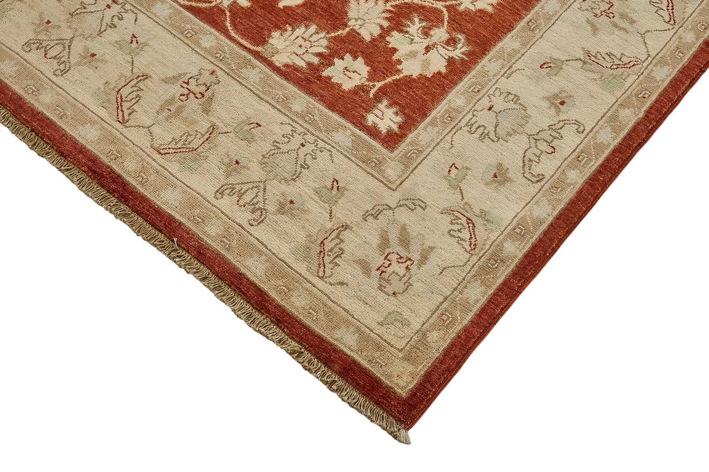 6x9 Red Turkish Floral Oushak Rug - 51515