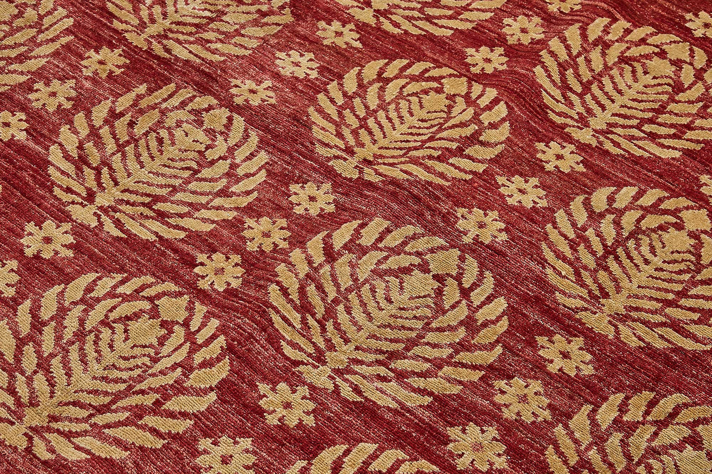 7x8 Red Handmade Floral Oushak Rug - 51518