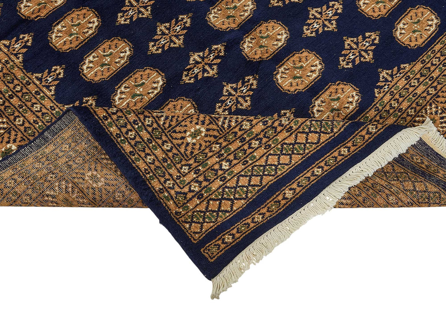 5x8 Blue Geometric Oushak Rug - 51524