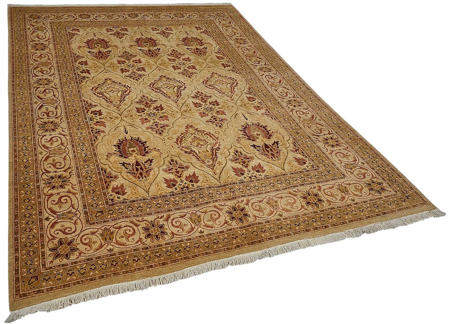6x8 Beige Classic Oushak Rug - 51526