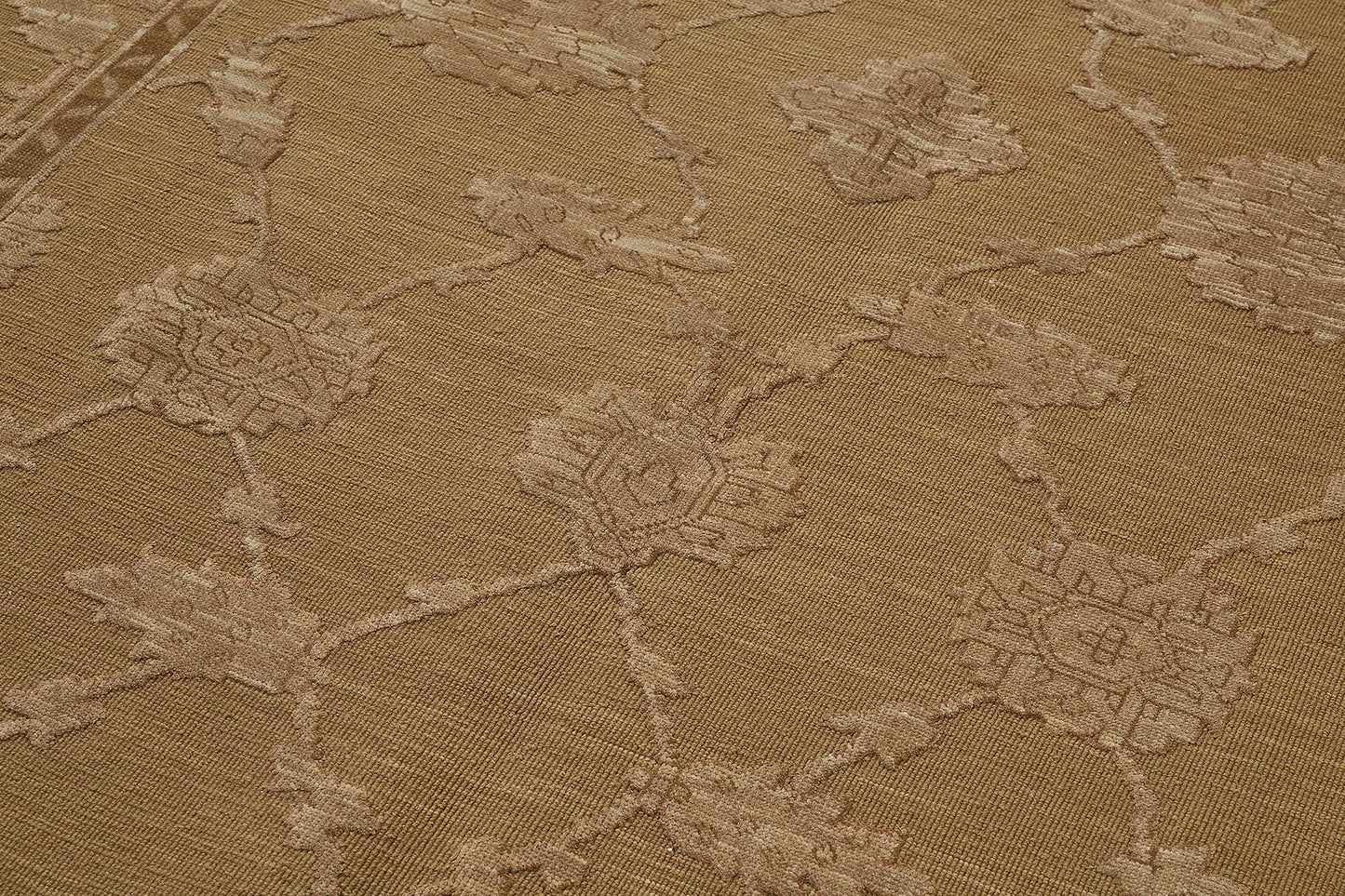 6x9 Brown Turkish Floral Oushak Rug - 51527