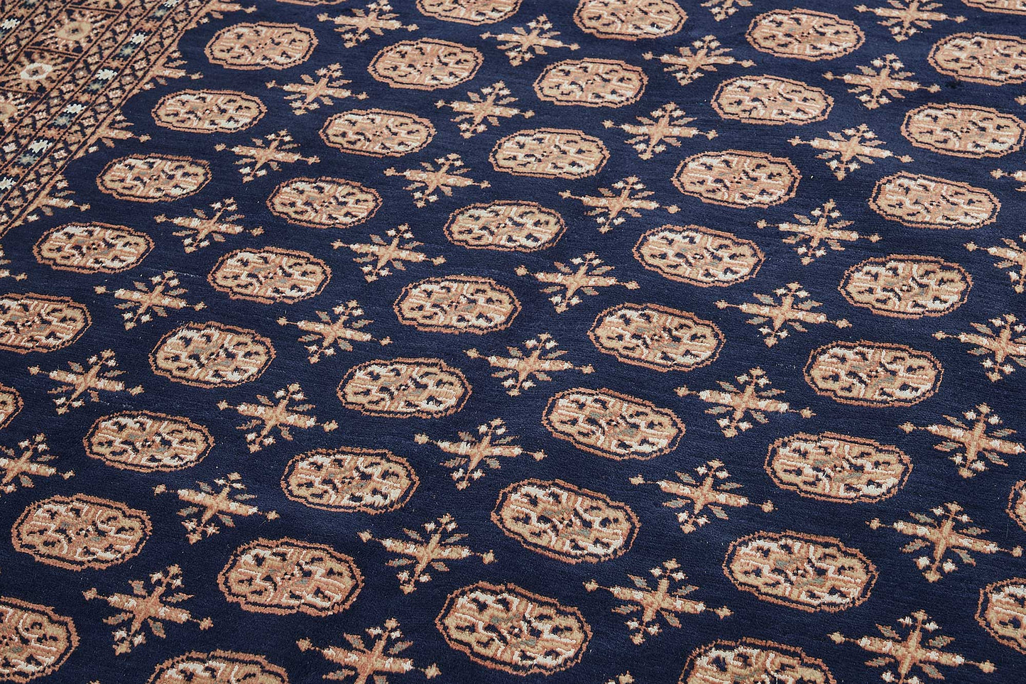 6x9 Blue Geometric Oushak Rug - 51532