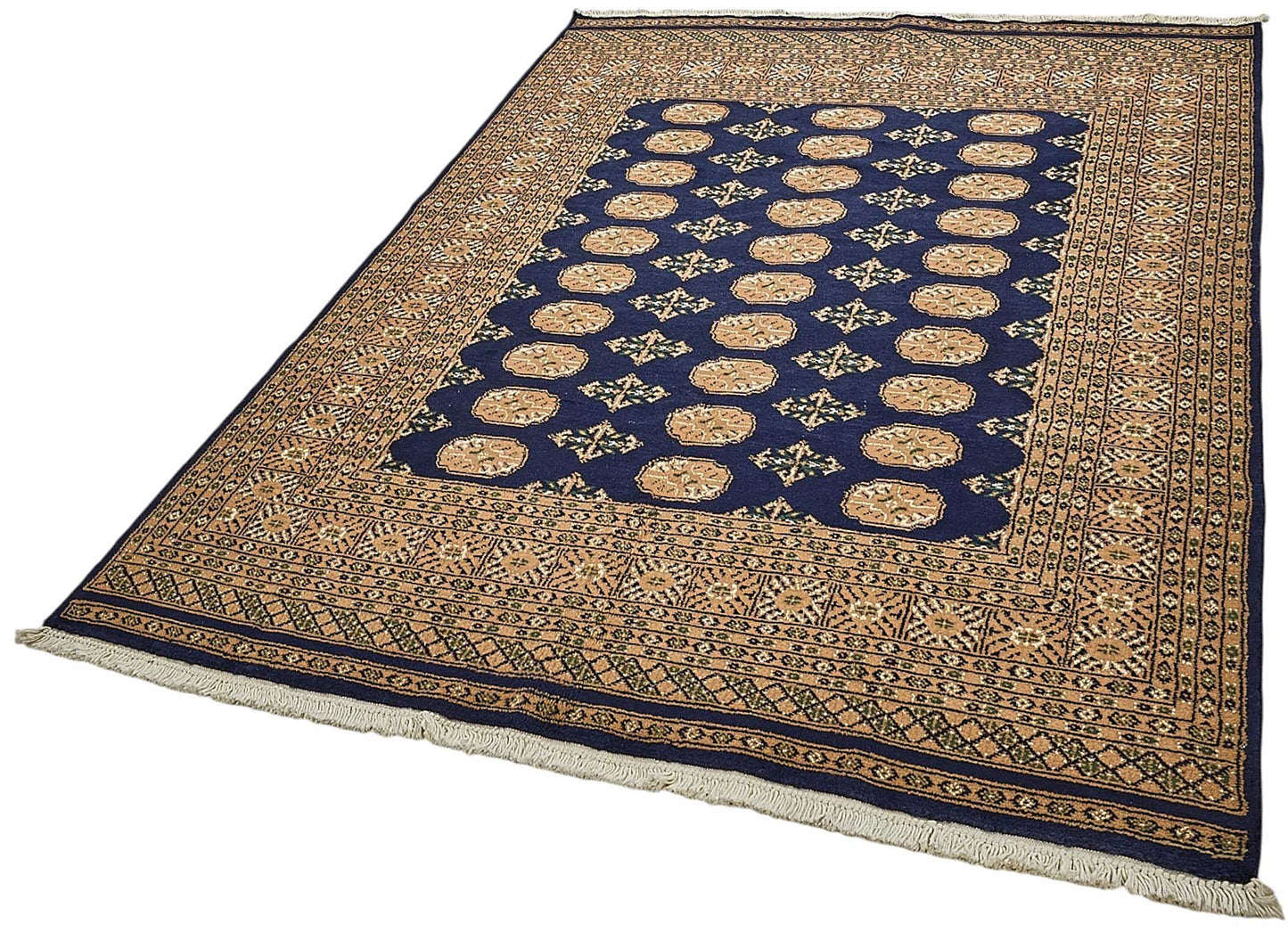 5x7 Blue Traditional Geometric Oushak Rug - 51534