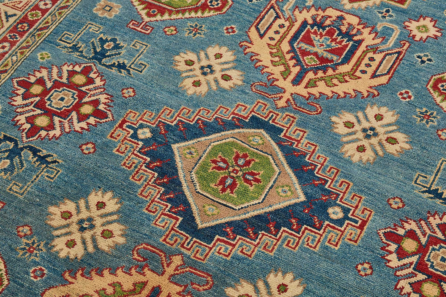 6x8 Blue Turkish Medallion Oushak Rug - 51539