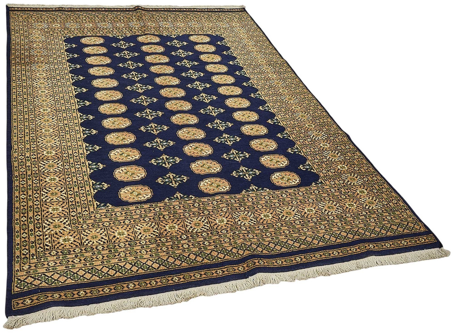5x7 Blue Geometric Oushak Rug - 51540