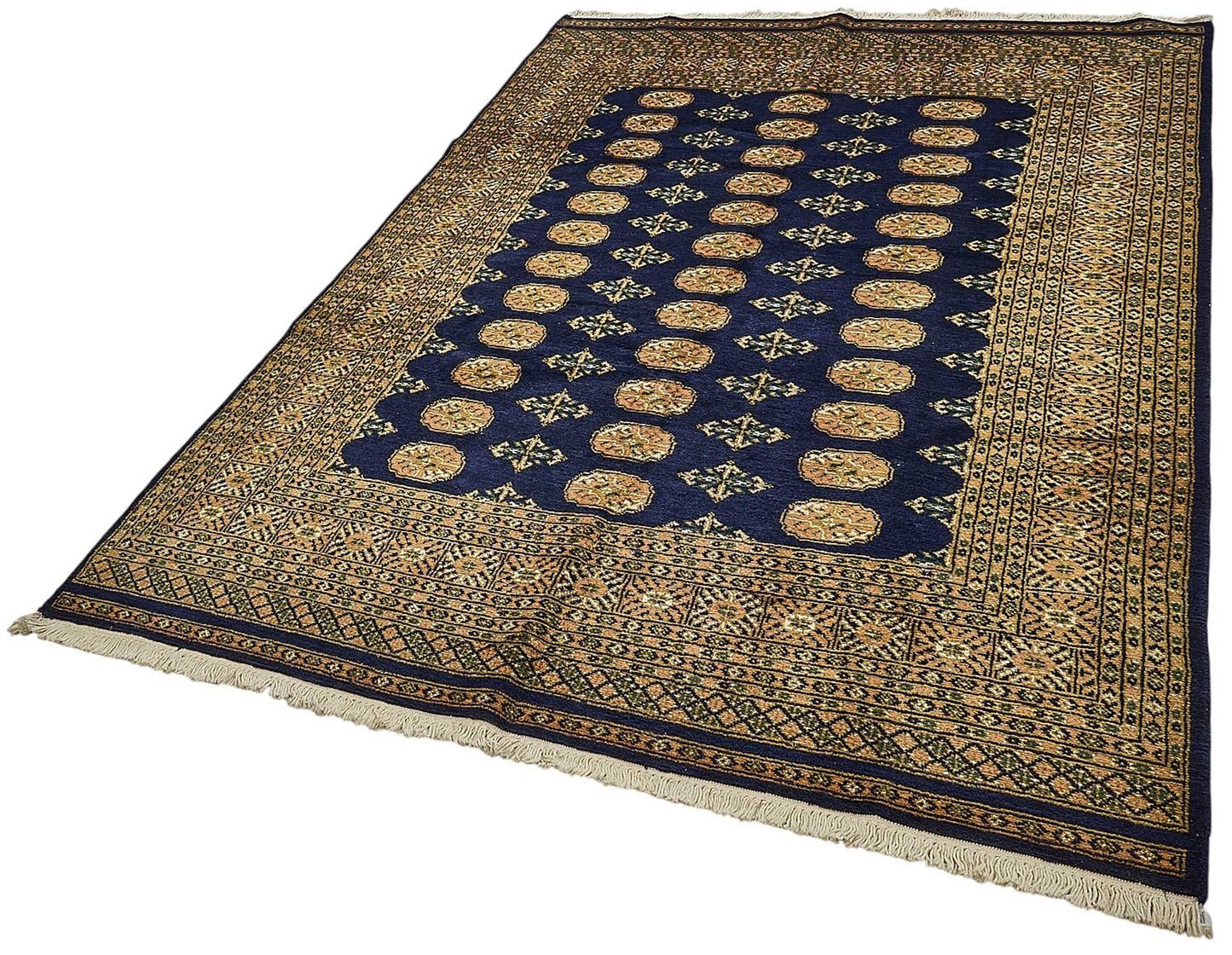 5x7 Blue Geometric Oushak Rug - 51540