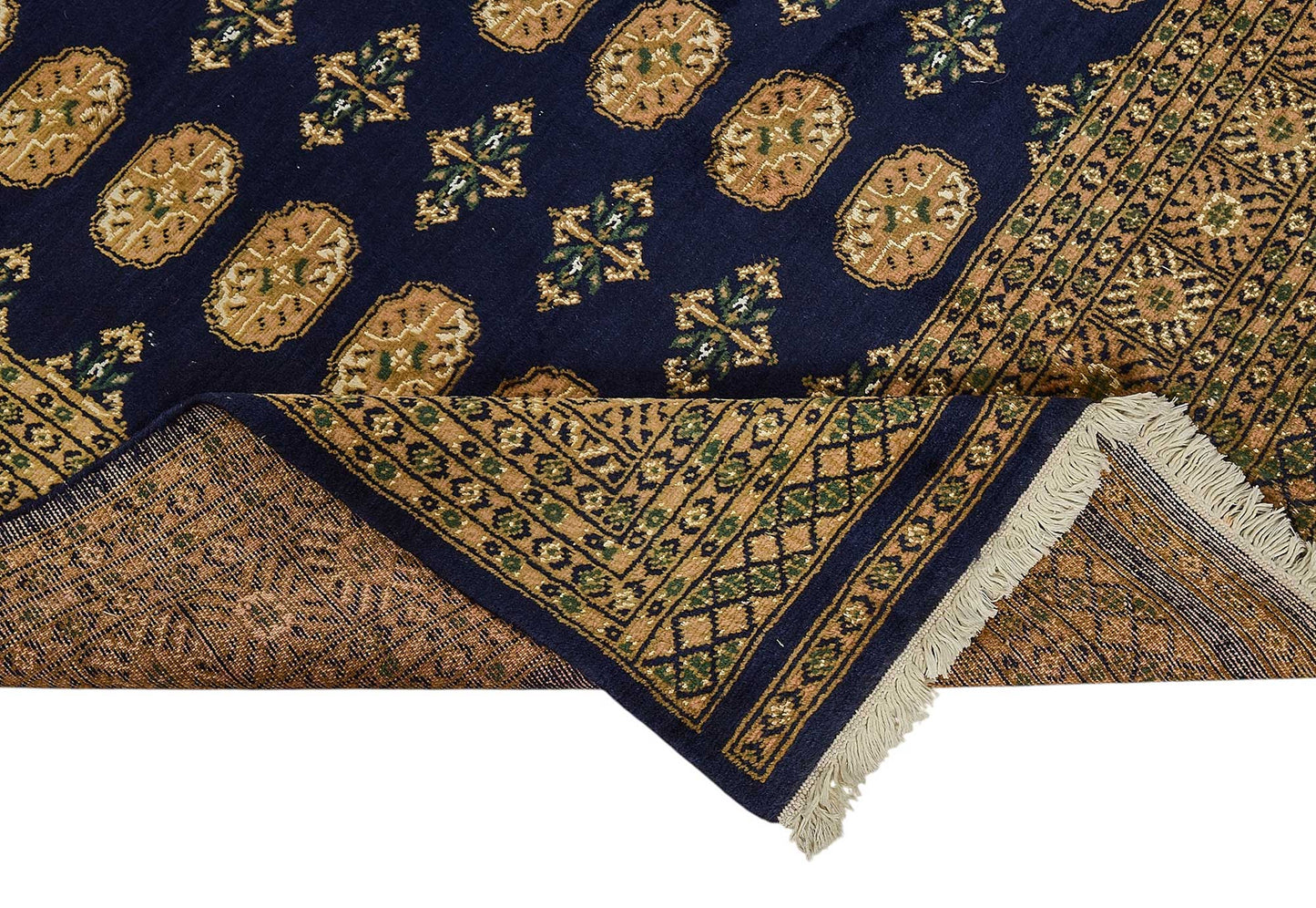 5x7 Blue Geometric Oushak Rug - 51540