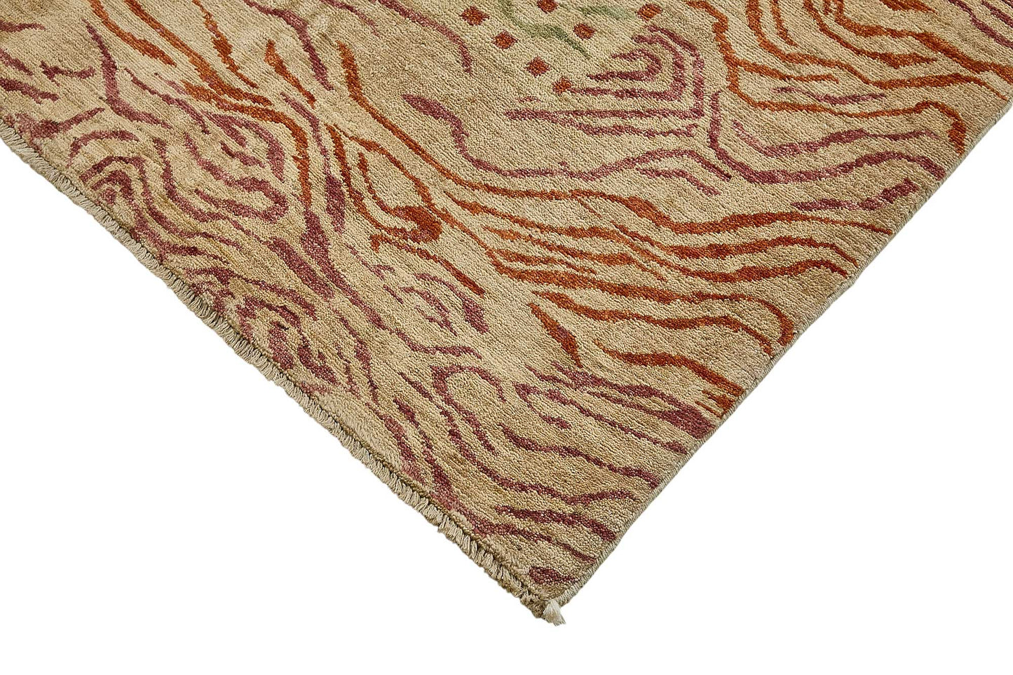 5x8 Beige Traditional Tribal Oushak Rug - 51542