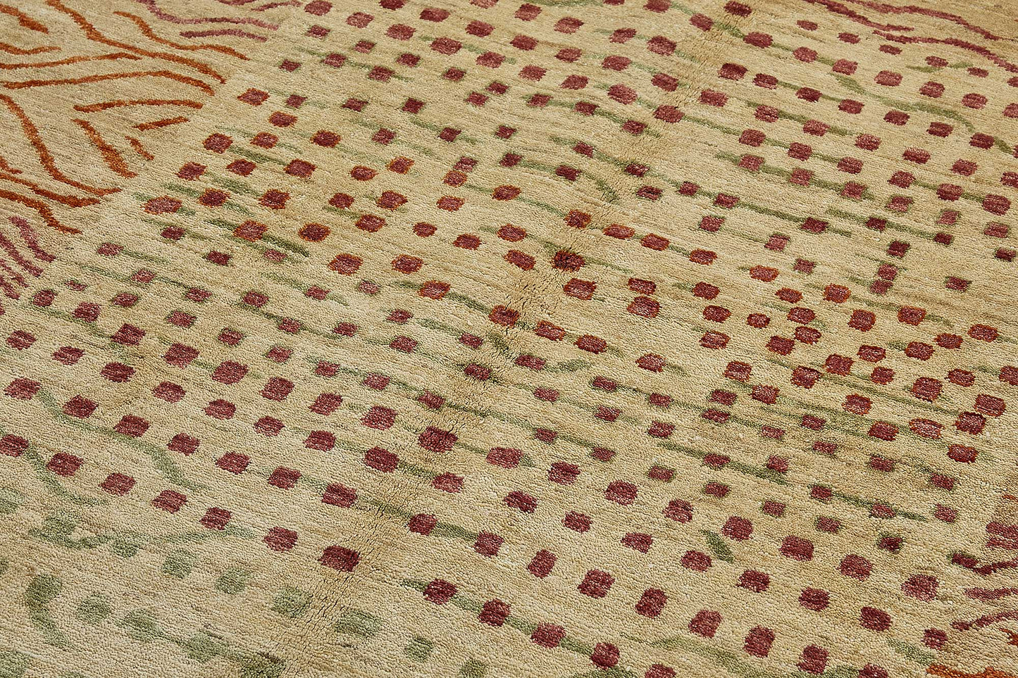 5x8 Beige Traditional Tribal Oushak Rug - 51542