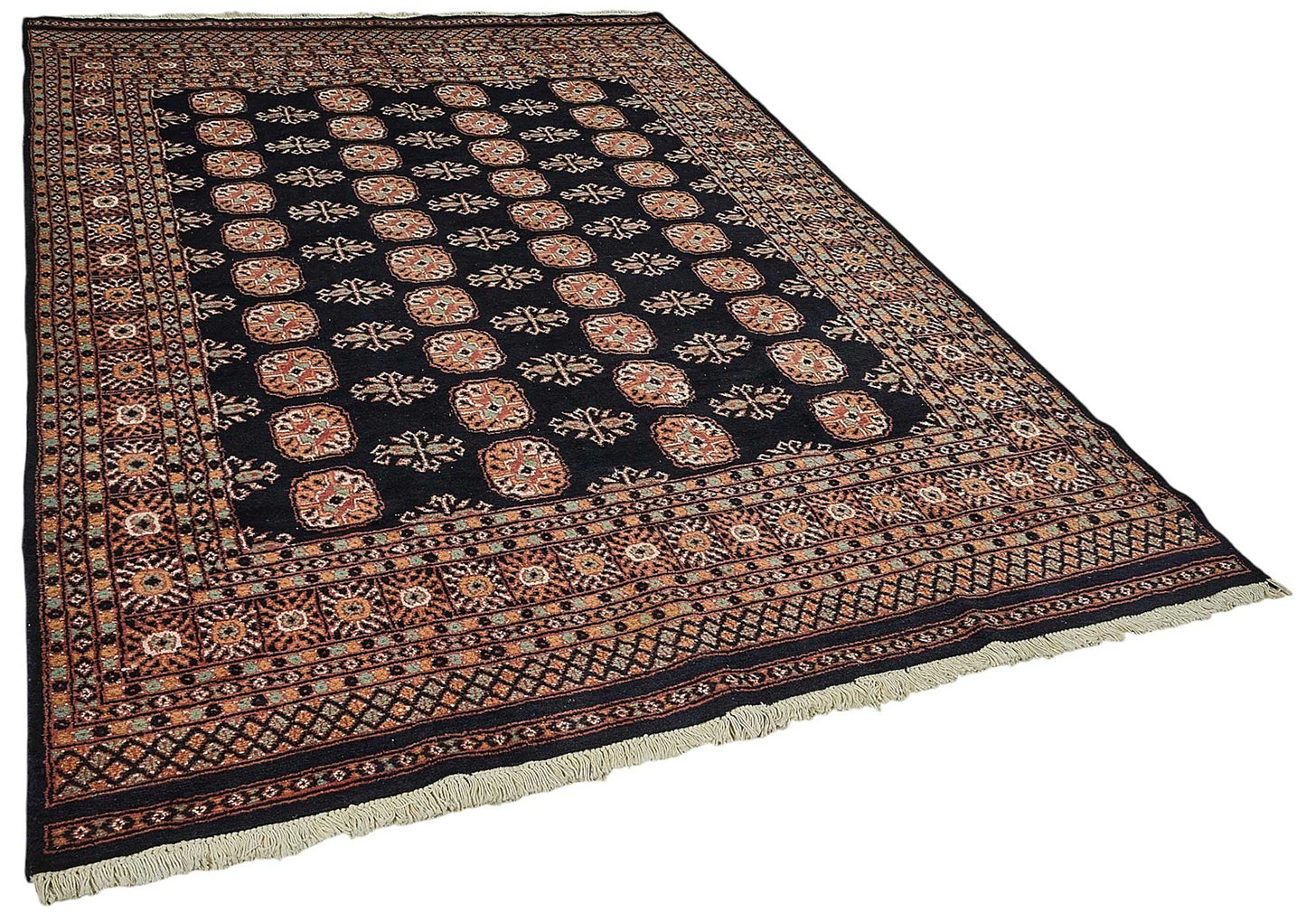 6x9 Blue Floral Oushak Rug - 51544