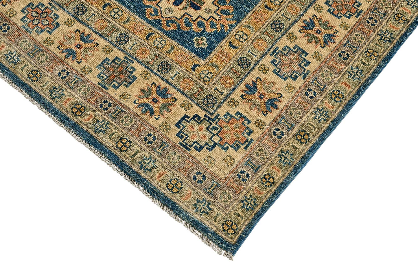 6x8 Blue Turkish Medallion Oushak Rug - 51563