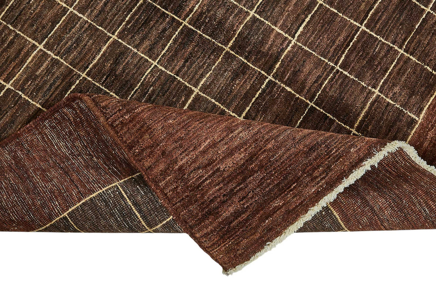 4x6 Brown Traditional Geometric Oushak Rug - 51574