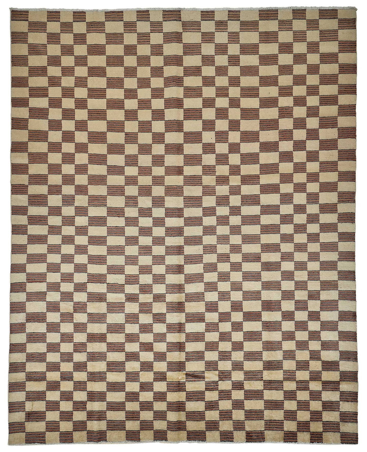9x11 Beige Geometric Oushak Rug - 51576