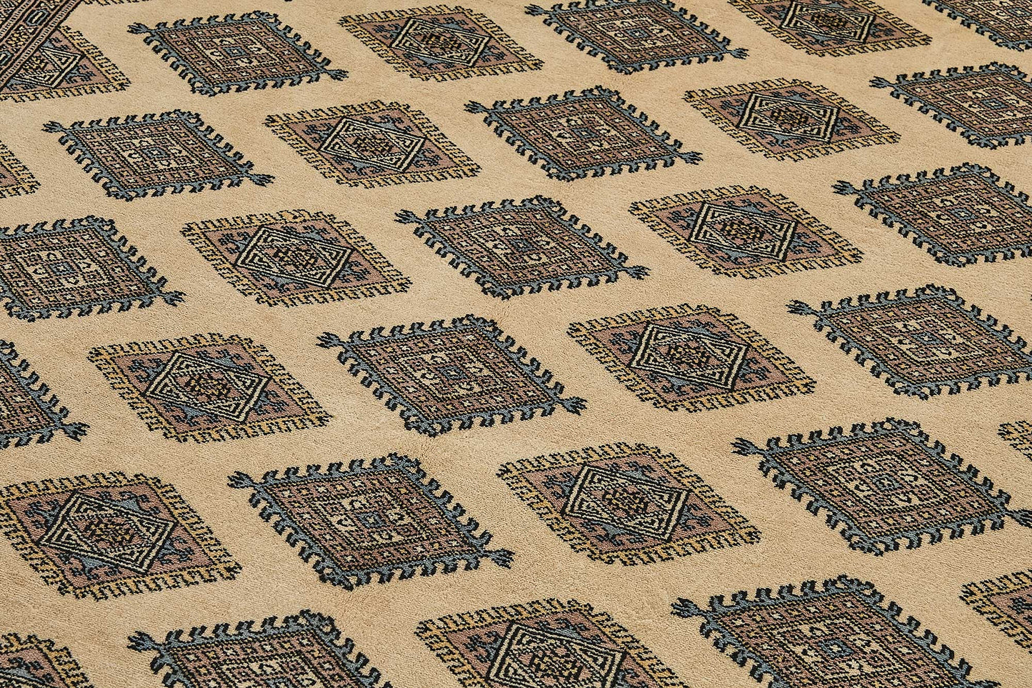 6x9 Beige Traditional Geometric Oushak Rug - 51582