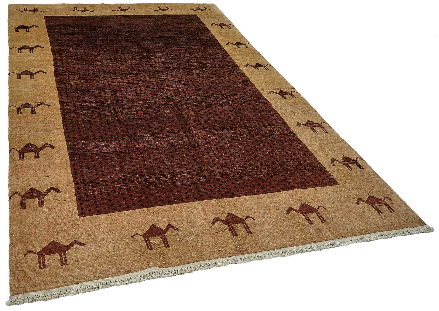 6x9 Red Handmade Tribal Oushak Rug - 51585