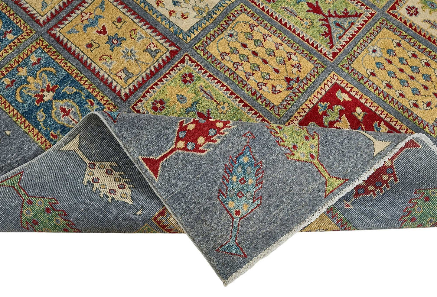 7x10 Blue Handmade Contemporary Oushak Rug - 51590