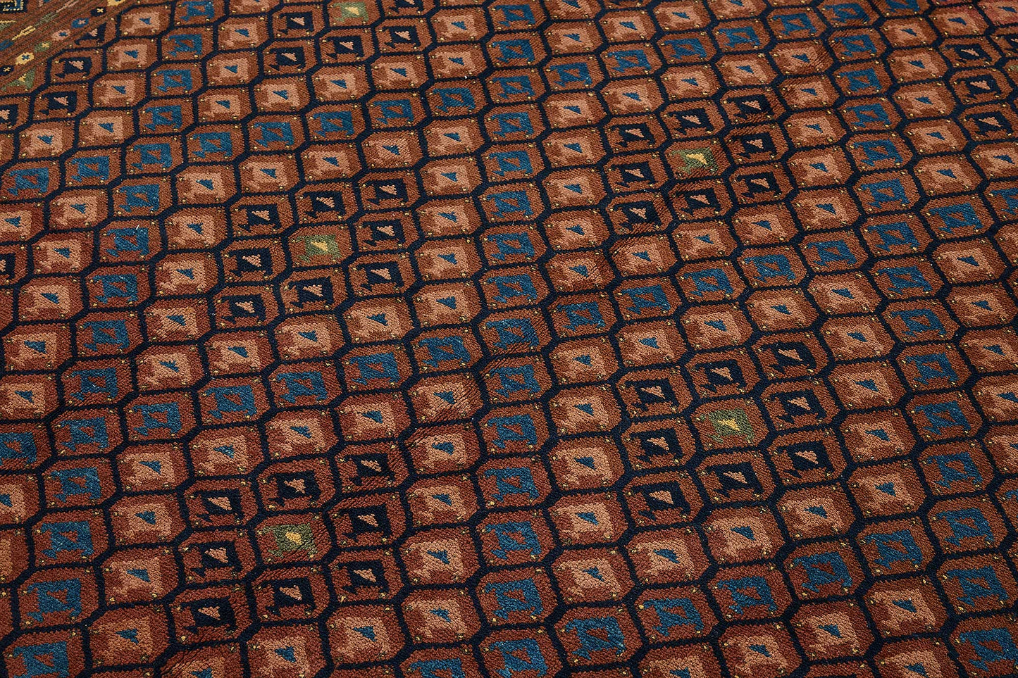 6x10 Red Handmade Tribal Geometric Oushak Rug - 51593