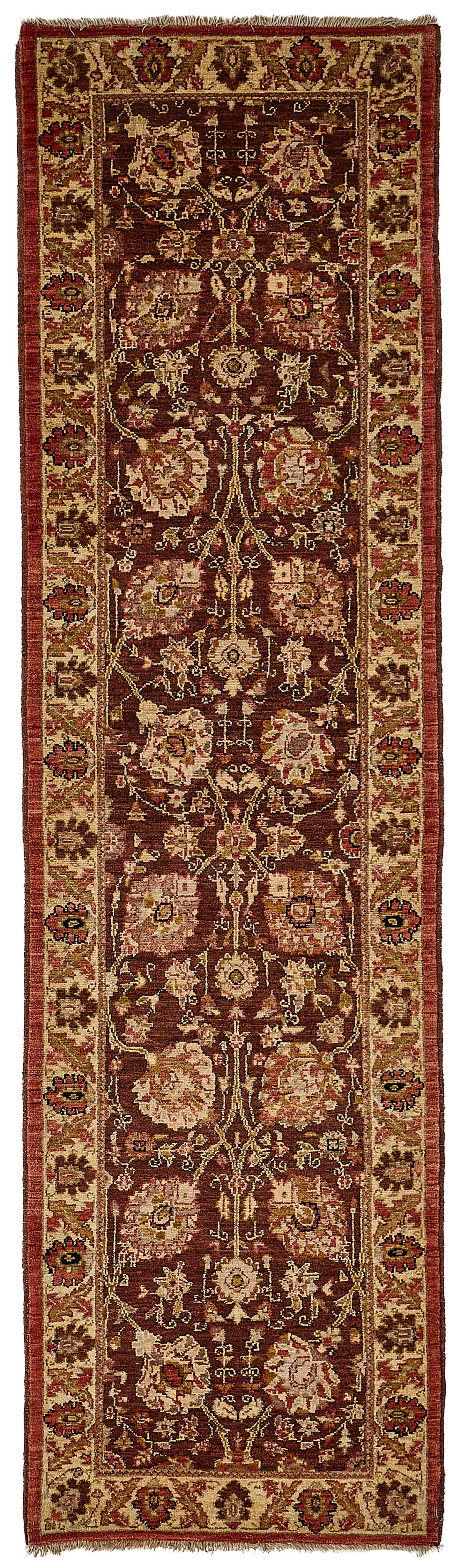 3x10 Red Floral Oushak Rug - 51596