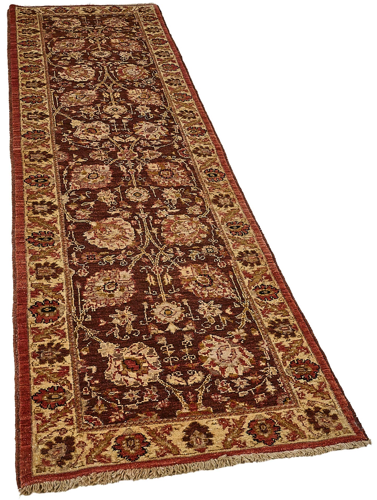 3x10 Red Floral Oushak Rug - 51596