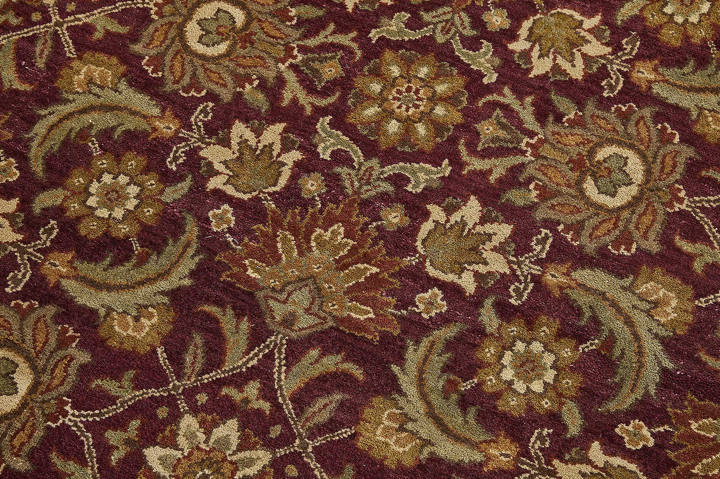 4x10 Red Handmade Floral Oushak Rug - 51598