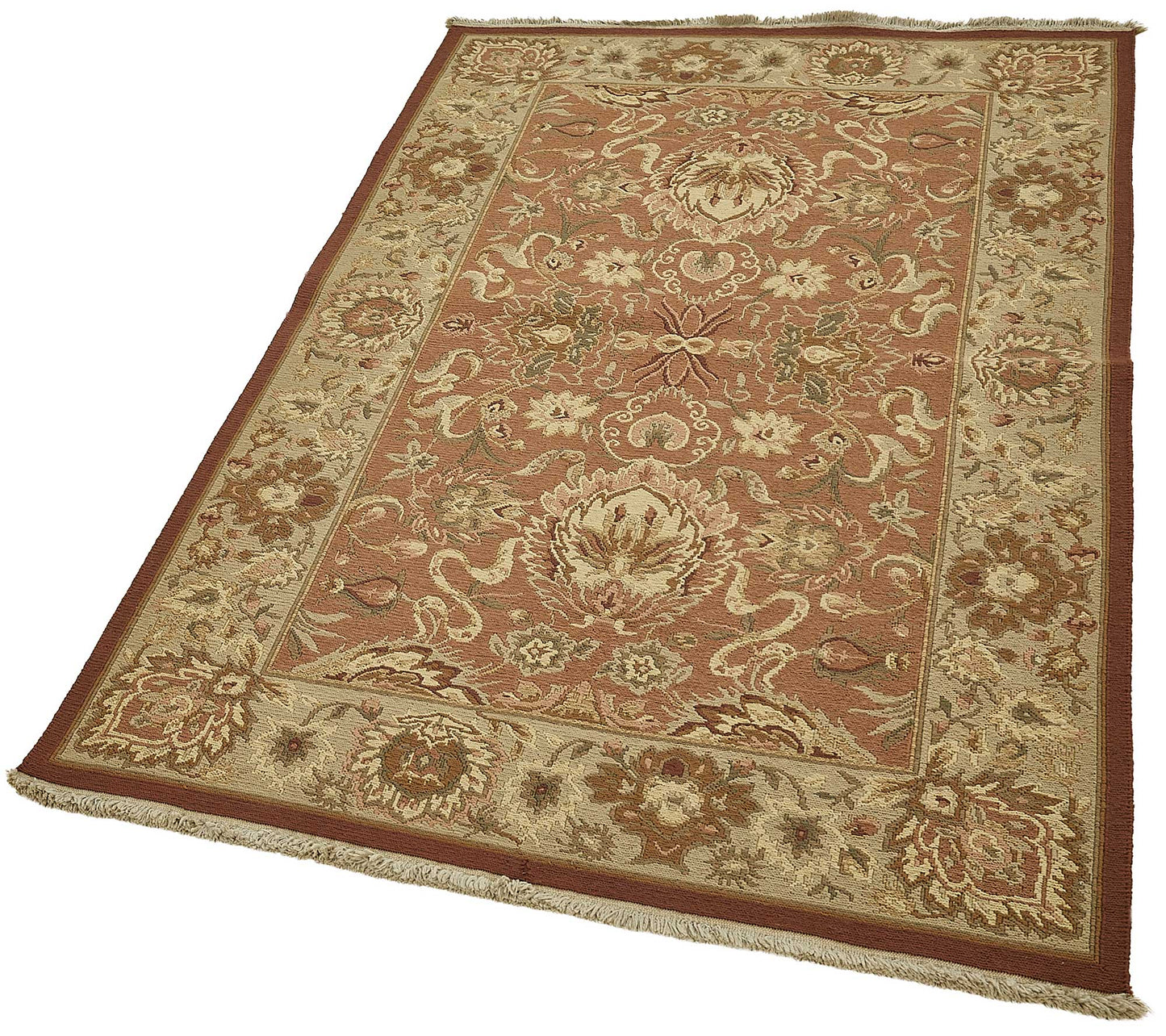 4x6 Red Floral Oushak Rug - 51600