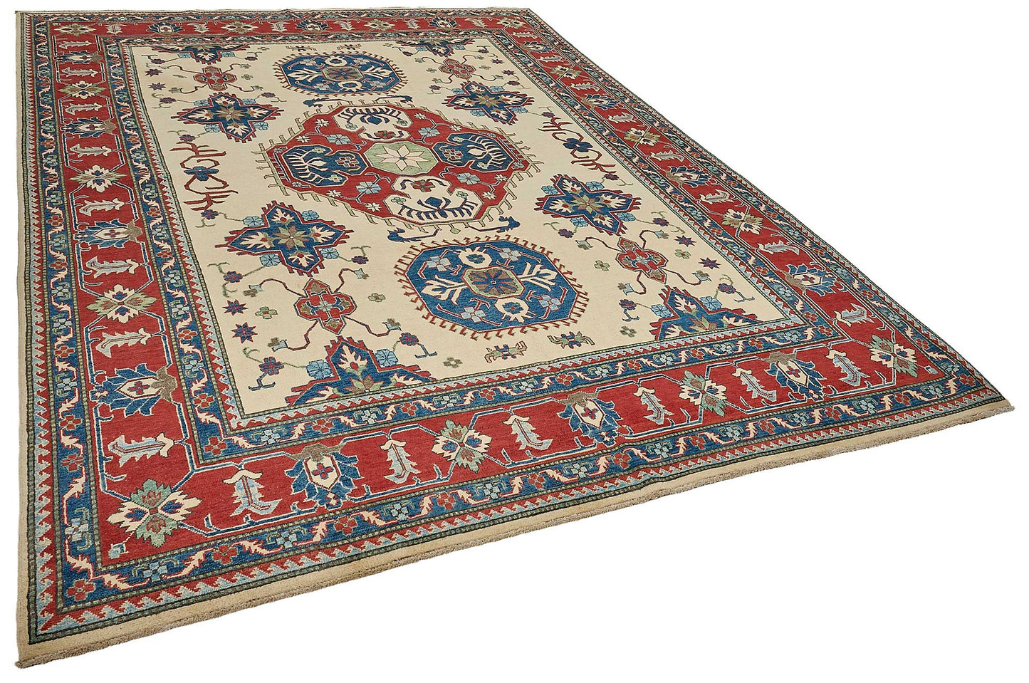 9x12 Beige Turkish Medallion Oushak Rug - 51619