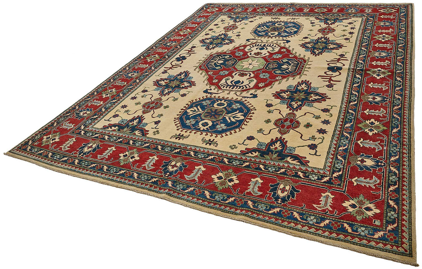 9x12 Beige Turkish Medallion Oushak Rug - 51619