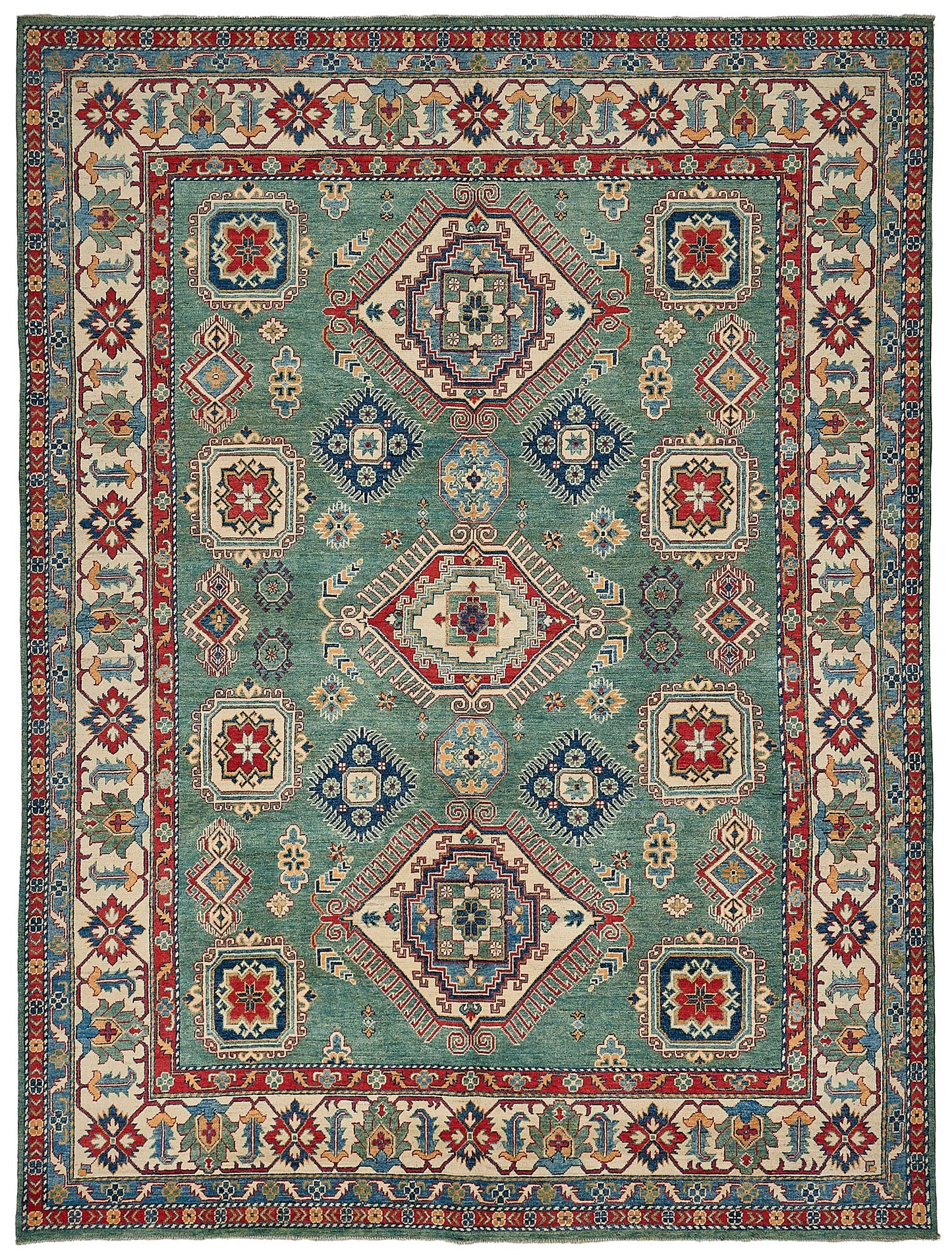 9x12 Green Traditional Medallion Oushak Rug - 51621