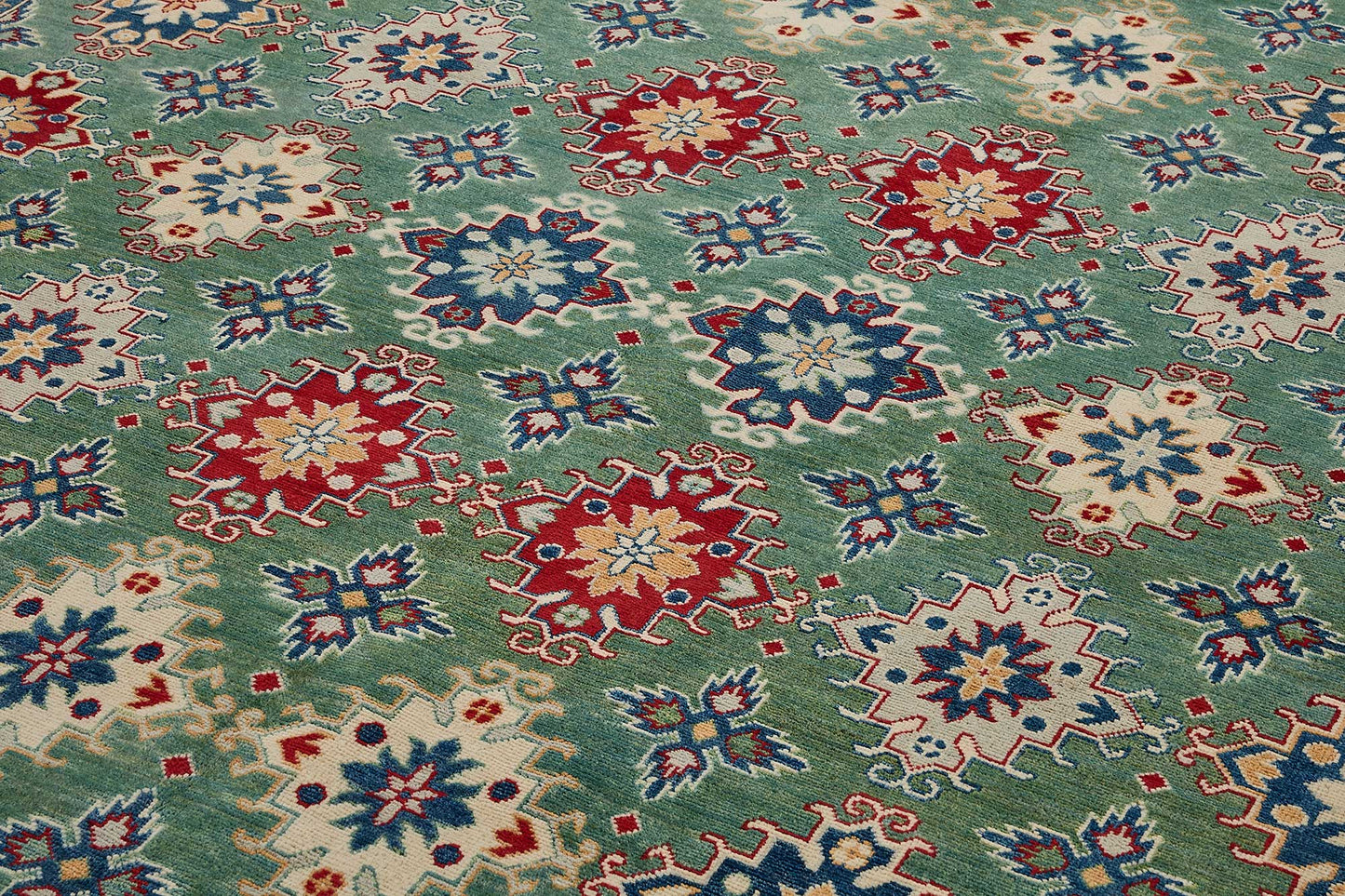 10x14 Green Turkish Floral Oushak Rug - 51623