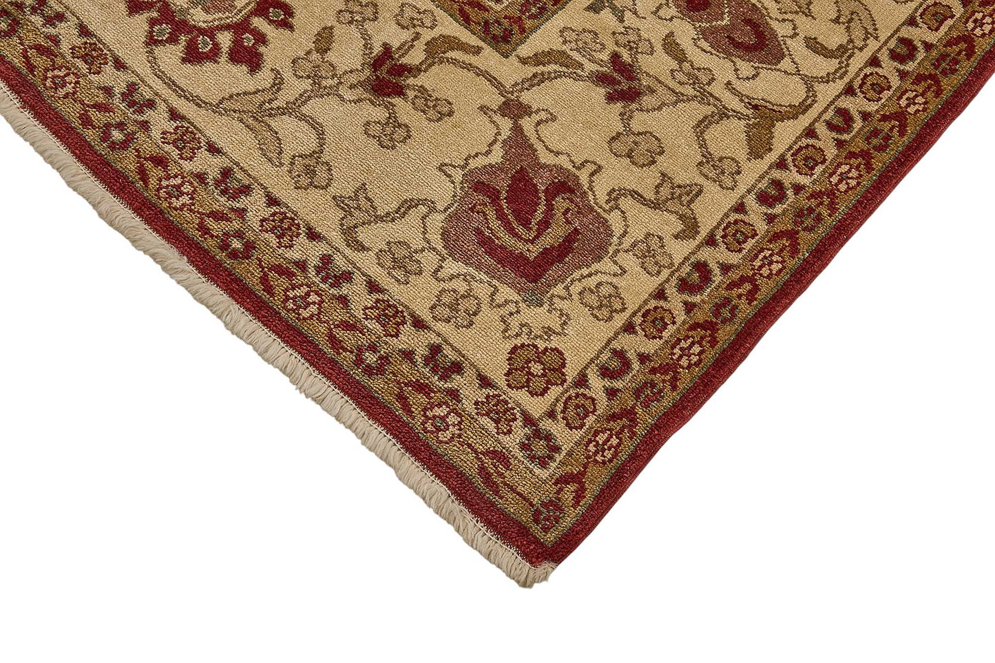 10x14 Red Handmade Floral Oushak Rug - 51626