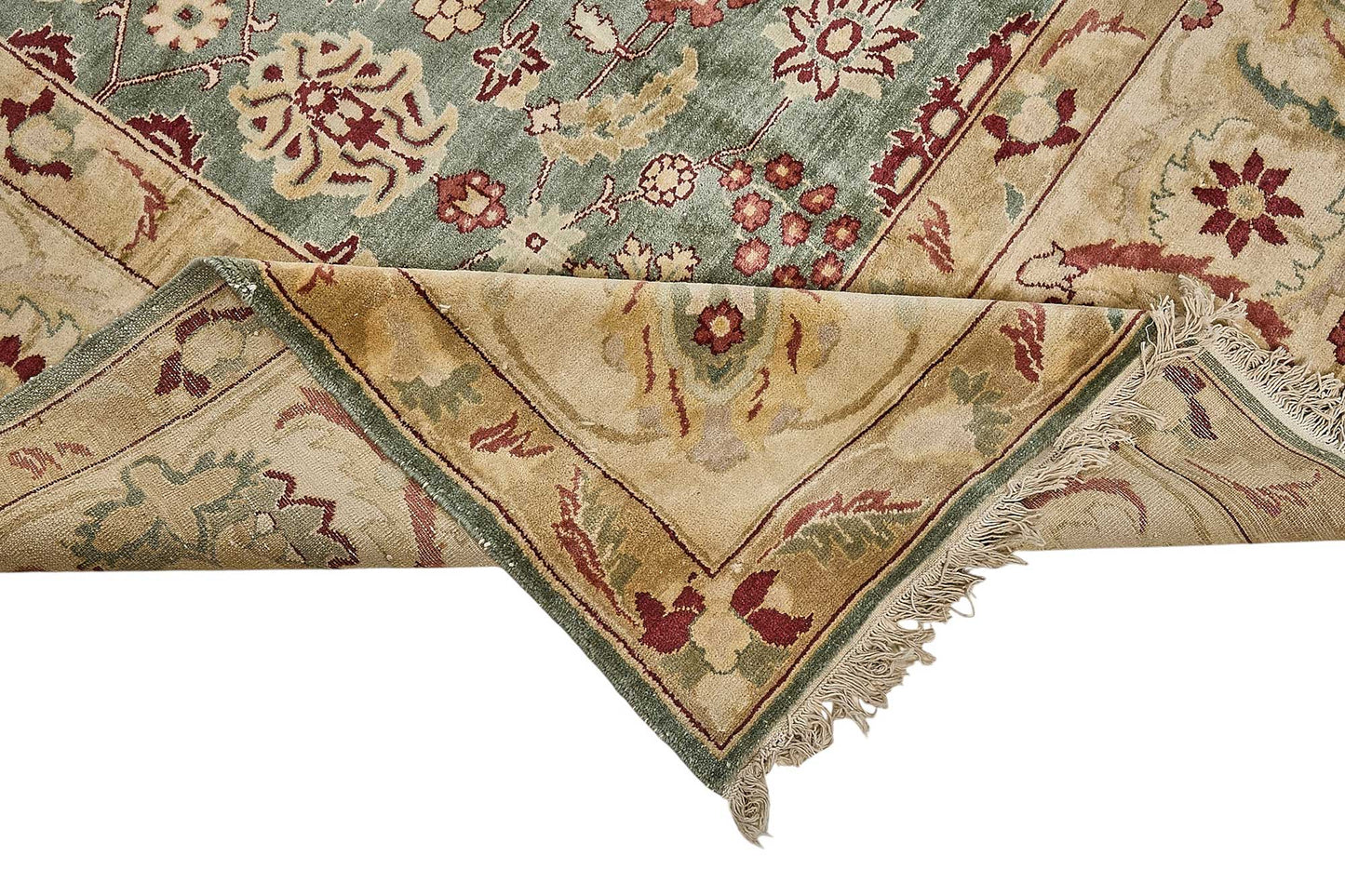 10x14 Beige Floral Oushak Rug - 51632