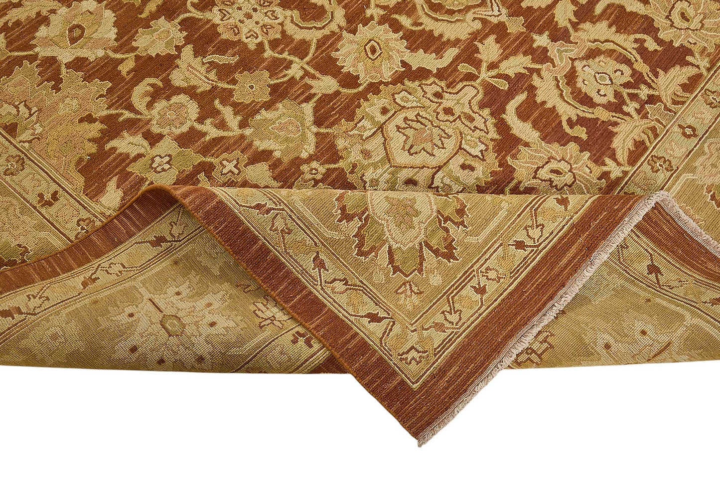 9x12 Red Turkish Floral Oushak Rug - 51639
