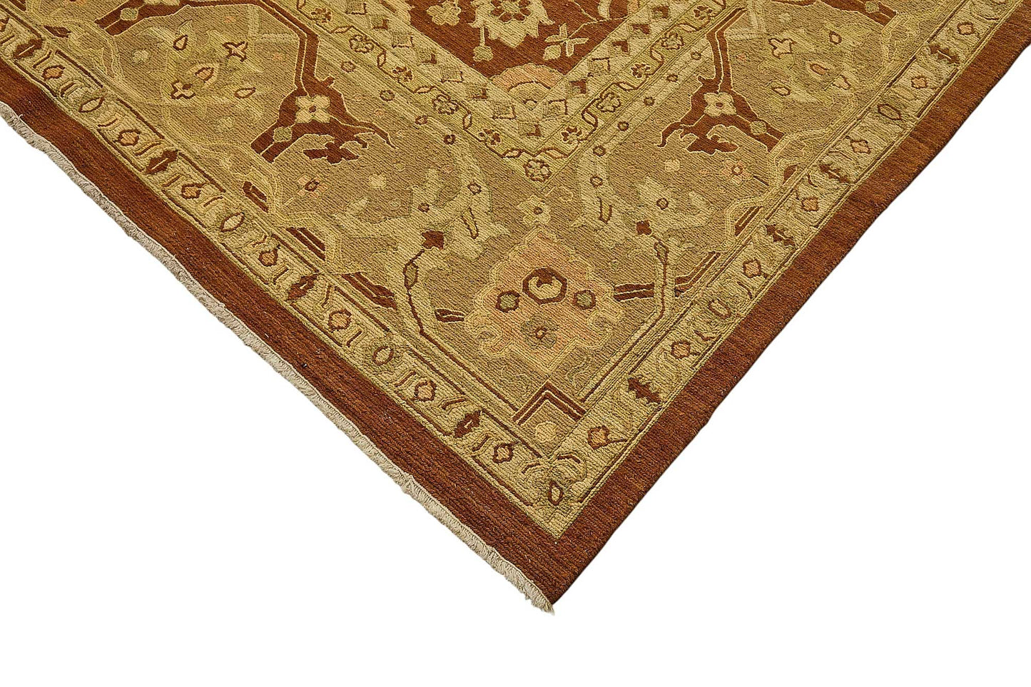 10x13 Red Traditional Floral Oushak Rug - 51645