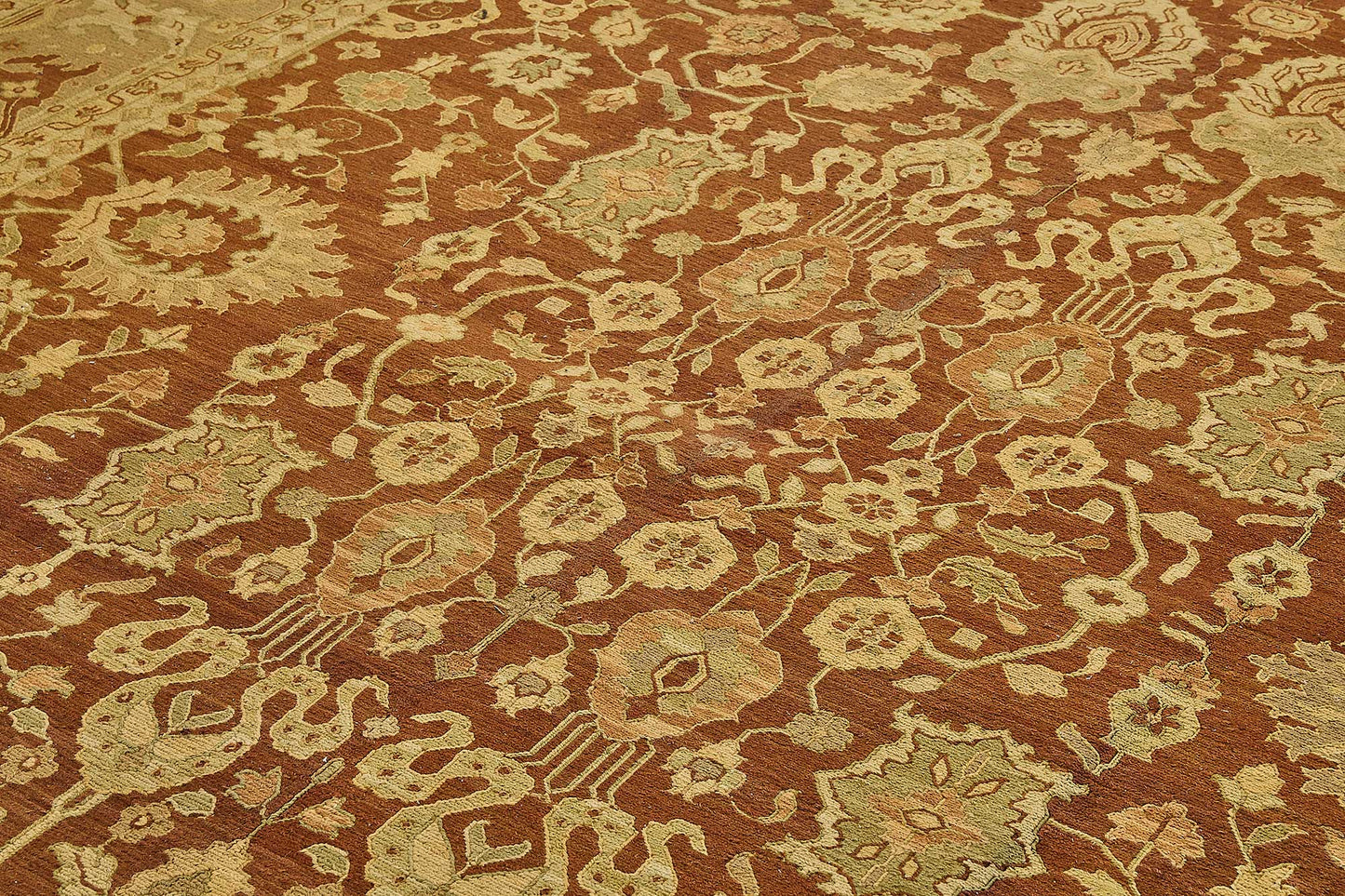 10x13 Red Traditional Floral Oushak Rug - 51645