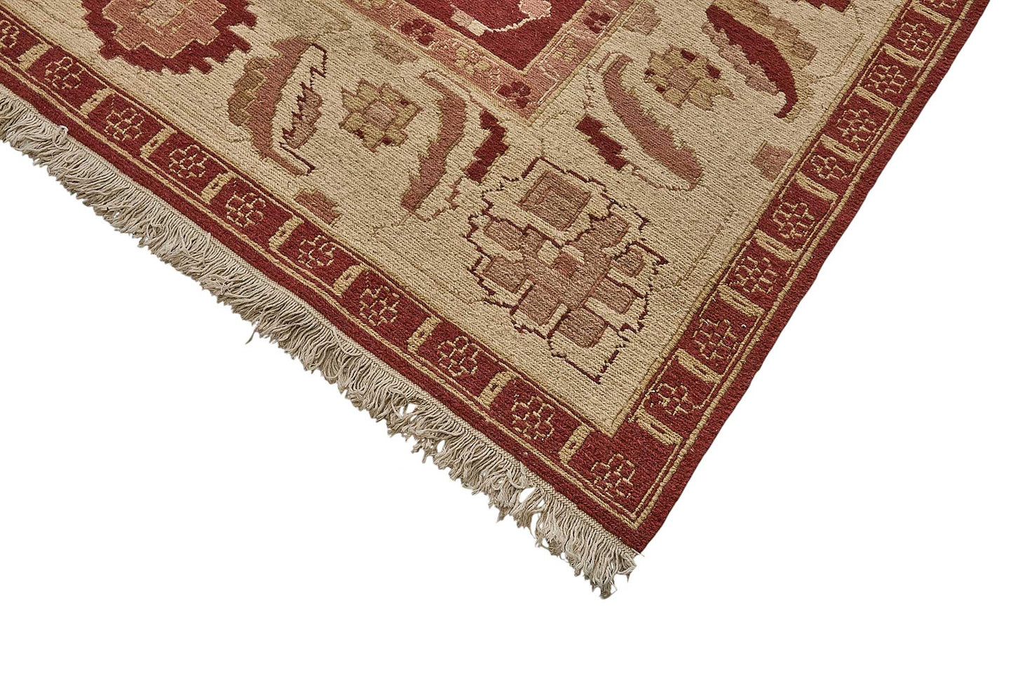 12x17 Red Handmade Floral Oushak Rug - 51654