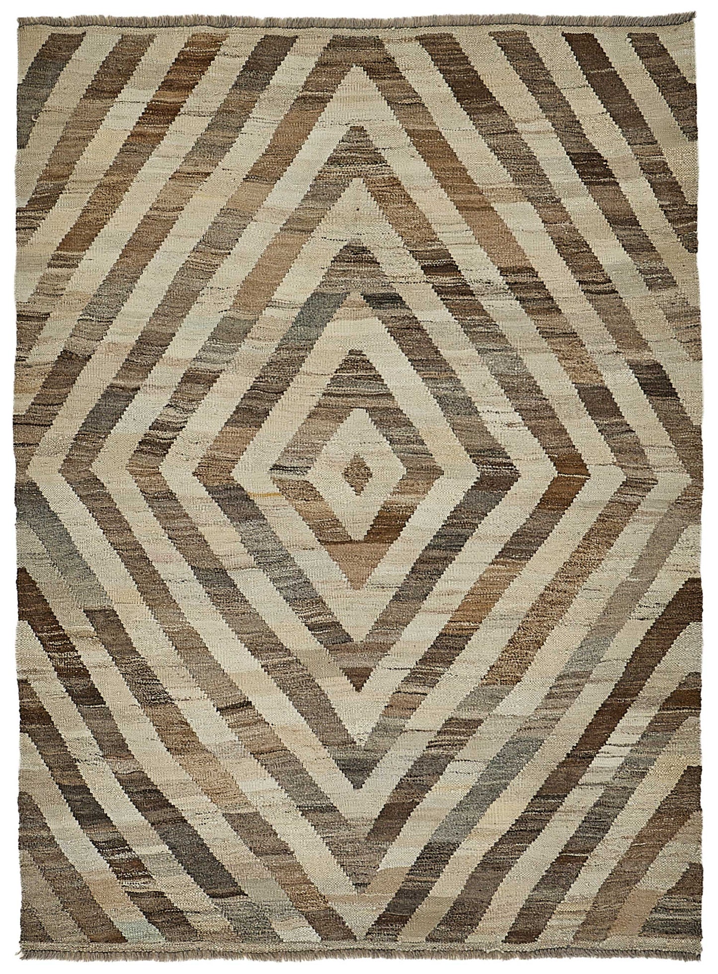 4x5 Contemporary Wool Kilim Rug - 51658