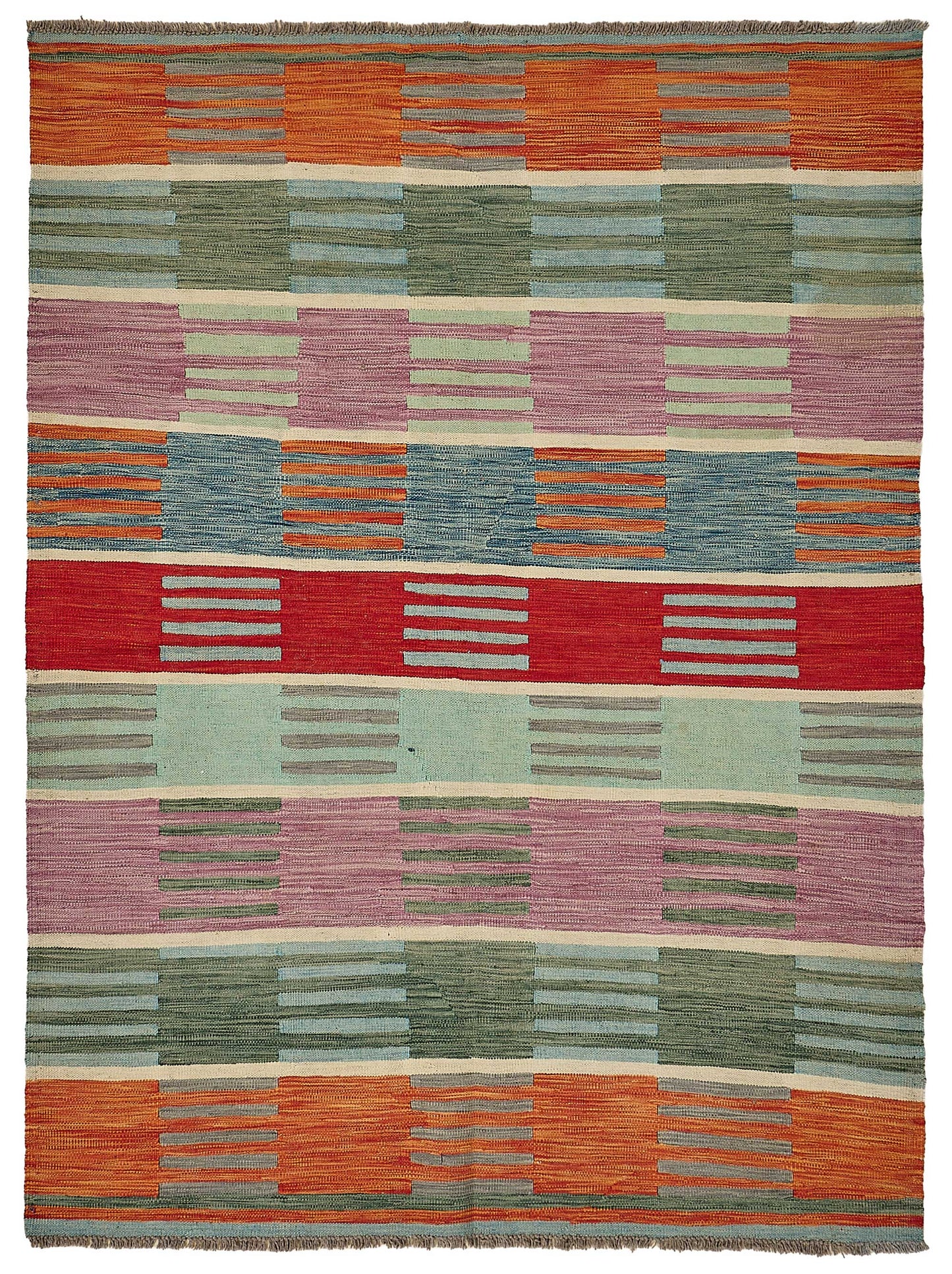5x7 Contemporary Wool Kilim Rug - 51671