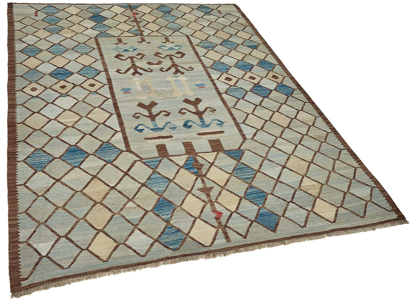 5x7 Contemporary Wool Kilim Rug - 51673