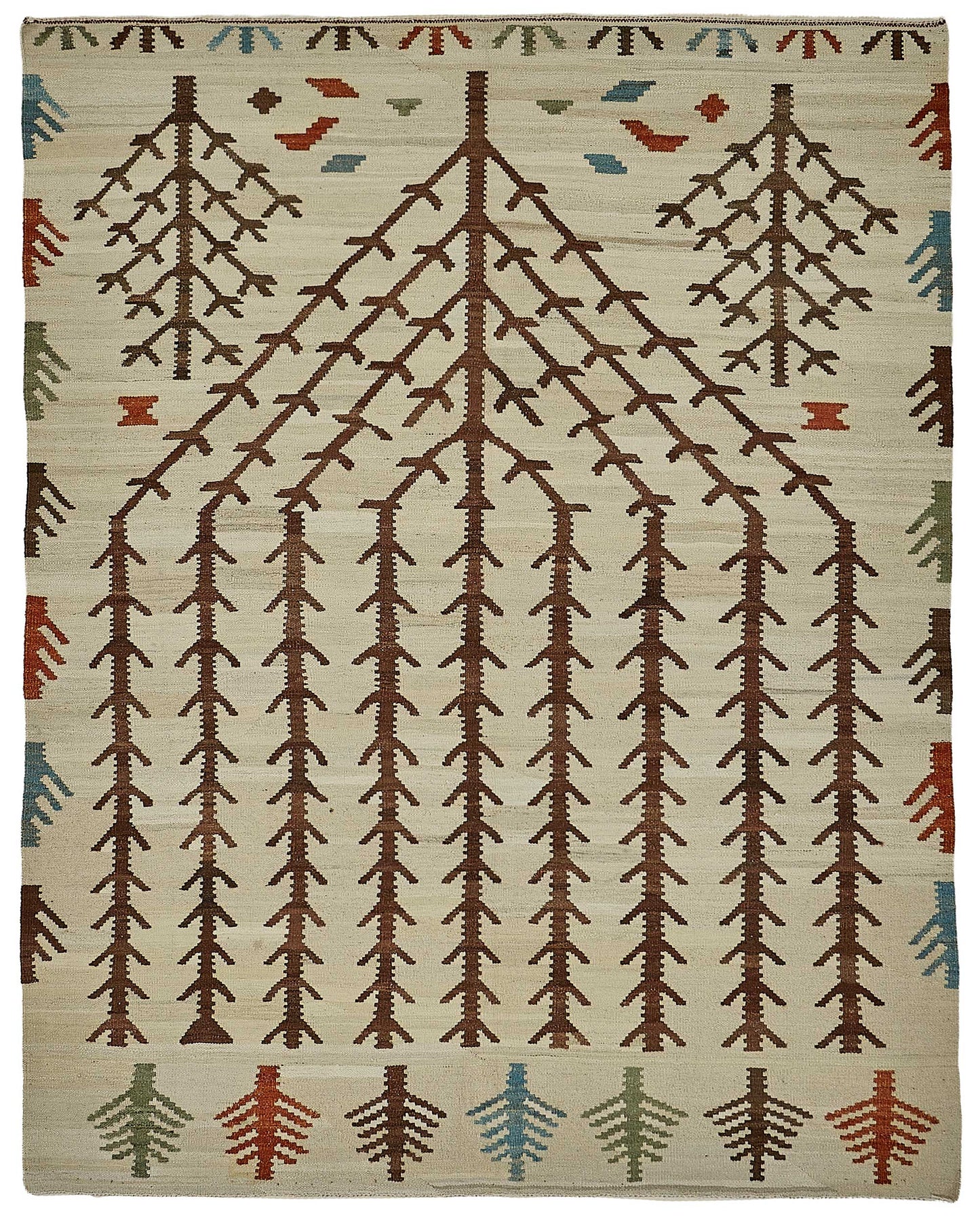 5x7 Contemporary Wool Kilim Rug - 51674