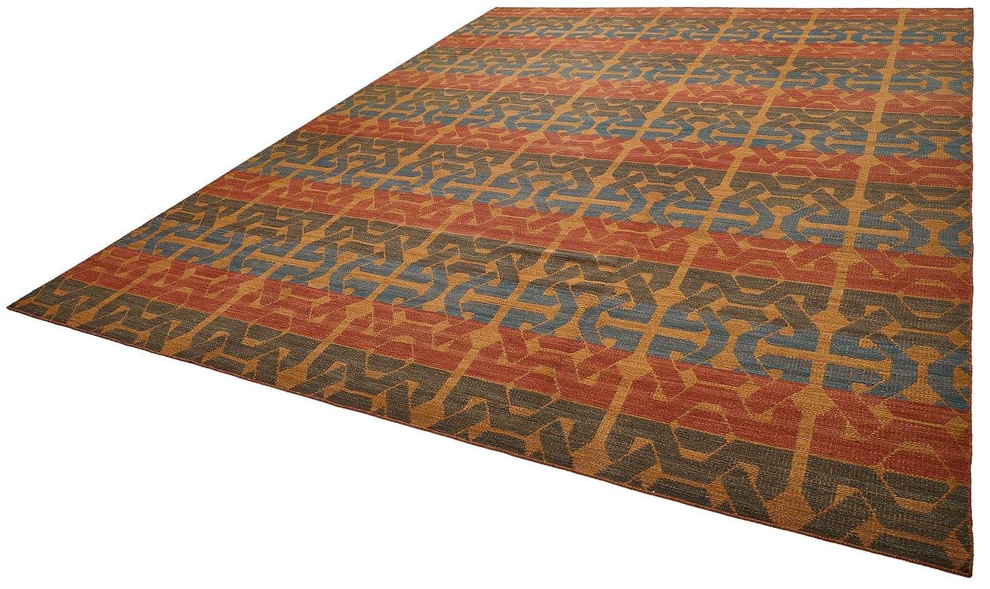 10x14 Contemporary Wool Kilim Rug - 51700