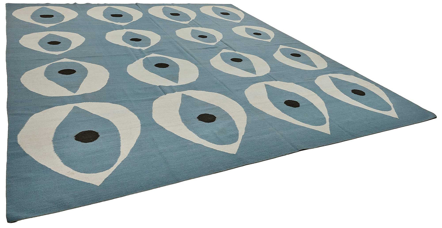 12x15 Contemporary Wool Kilim Rug - 51713