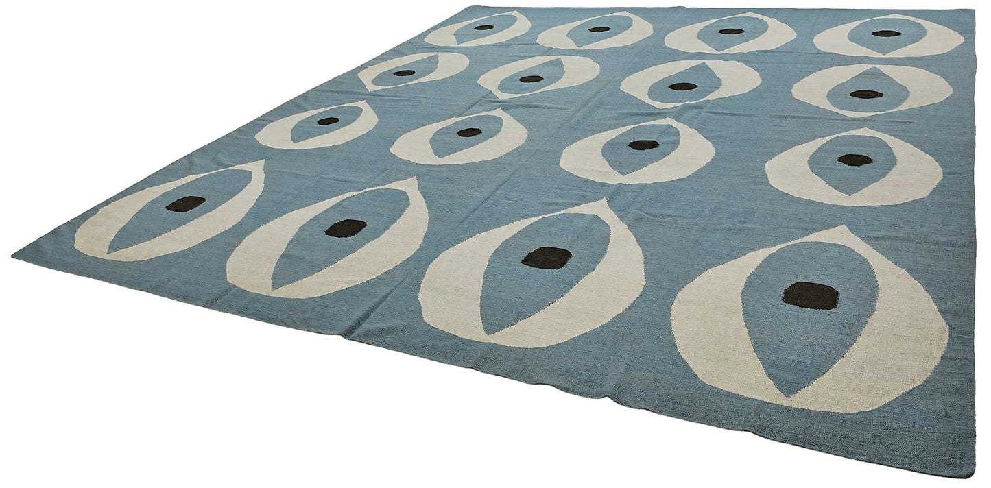12x15 Contemporary Wool Kilim Rug - 51713