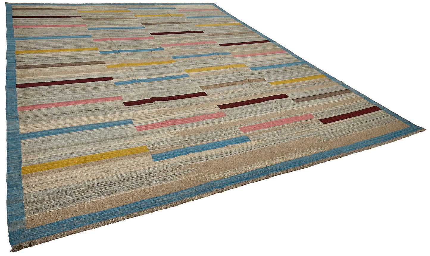 10x13 Contemporary Wool Kilim Rug - 51719