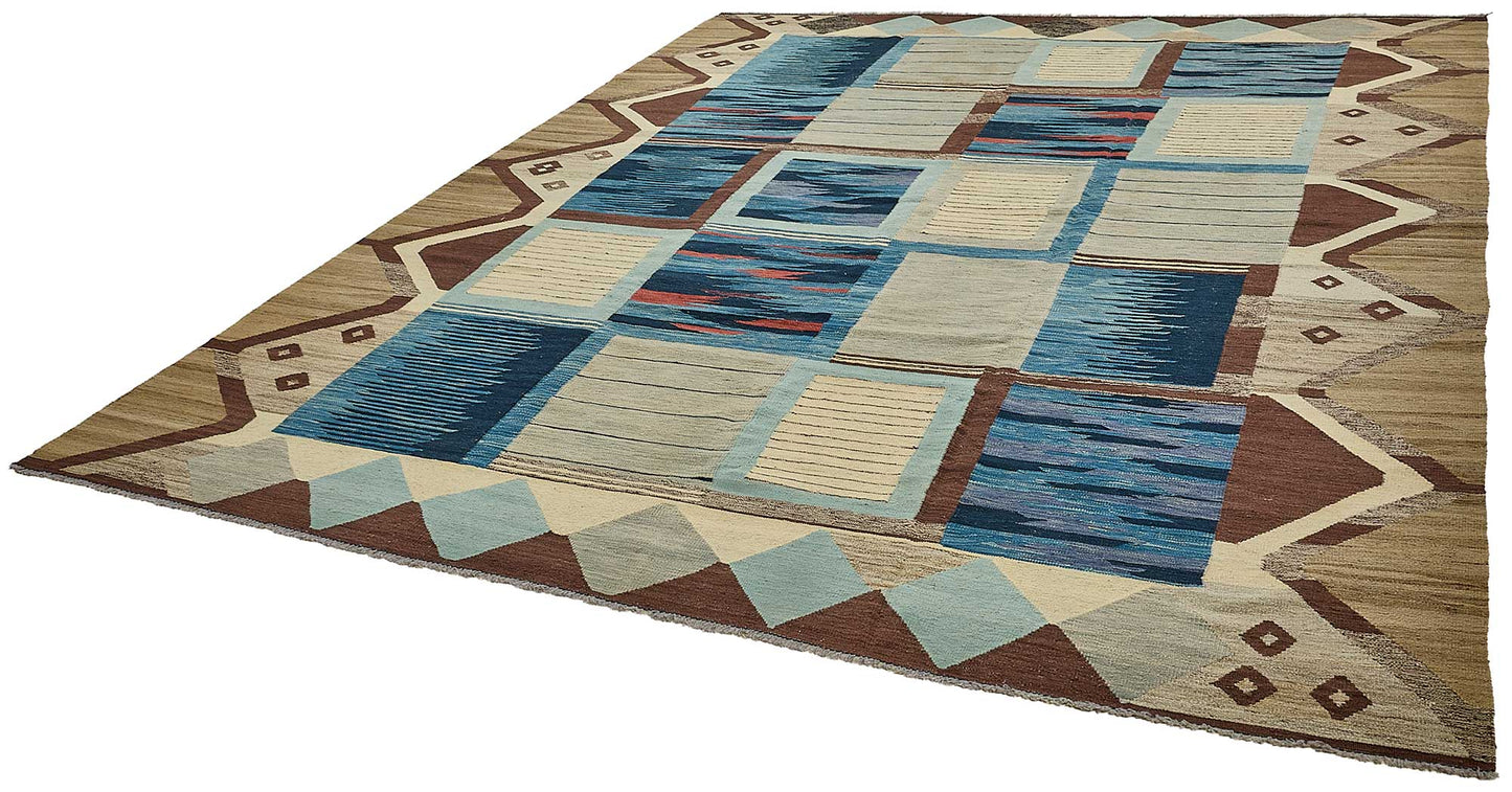 10x13 Contemporary Wool Kilim Rug - 51739