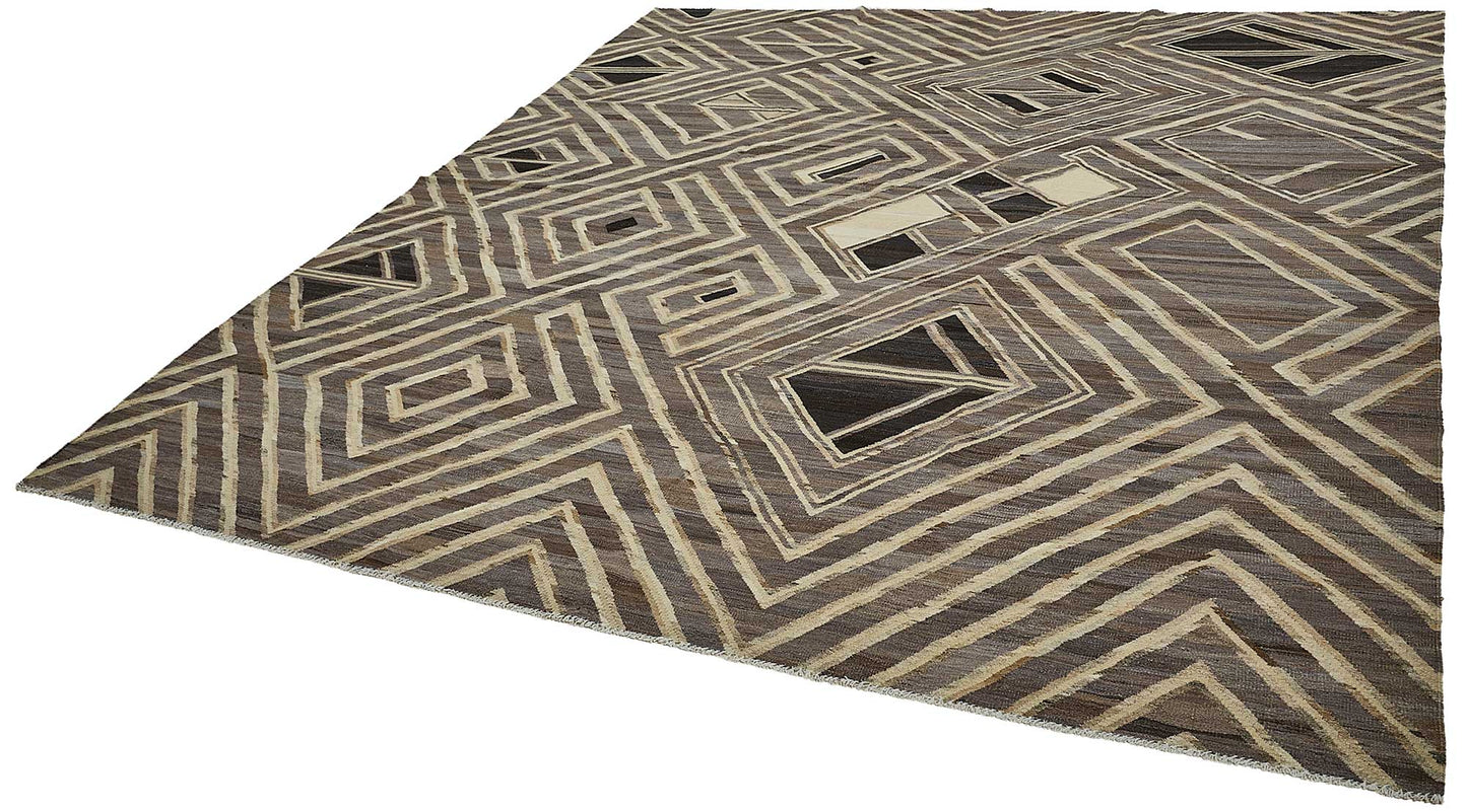 10x12 Contemporary Wool Kilim Rug - 51741