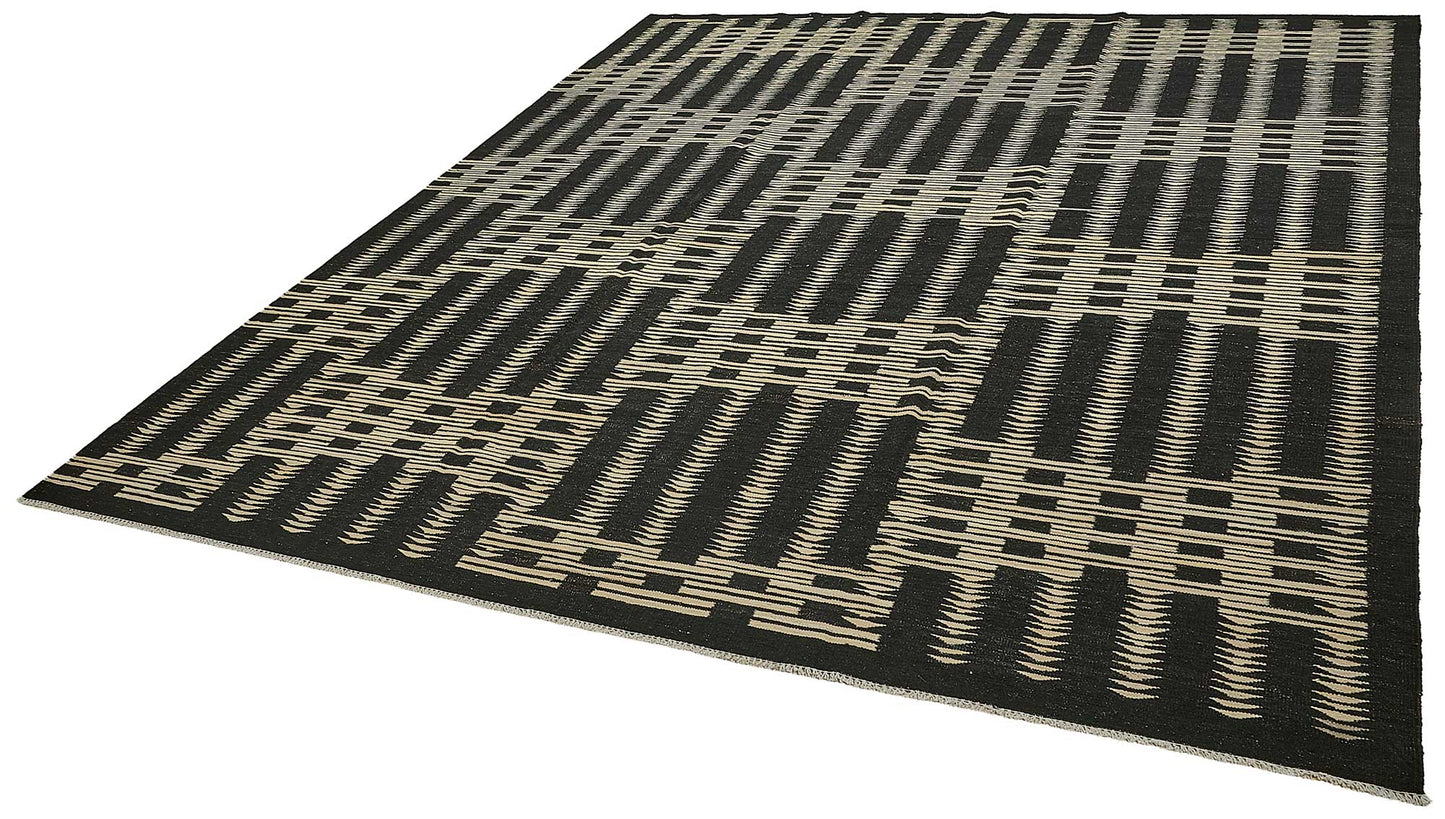 9x12 Contemporary Wool Kilim Rug - 51744