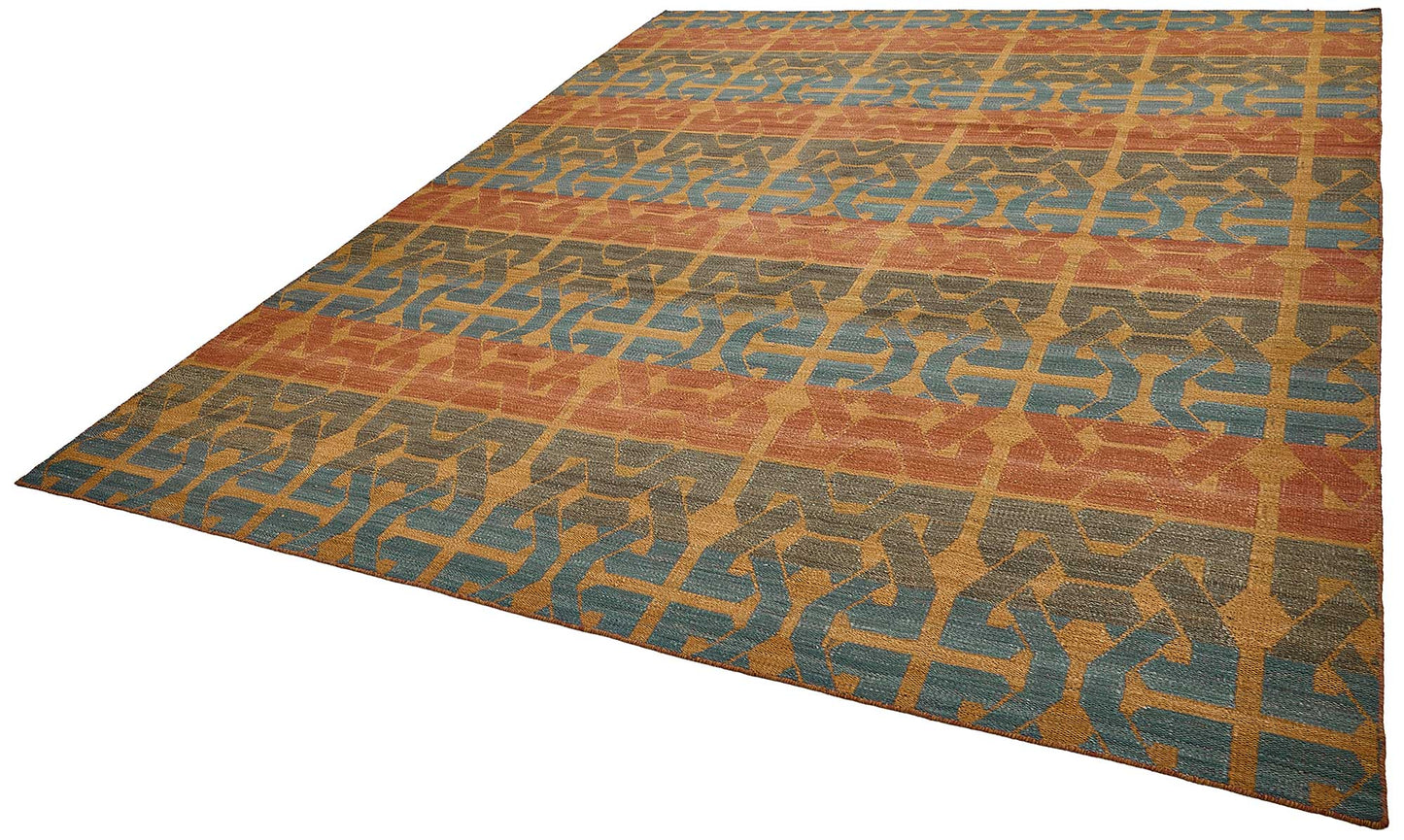 9x12 Contemporary Wool Kilim Rug - 51755