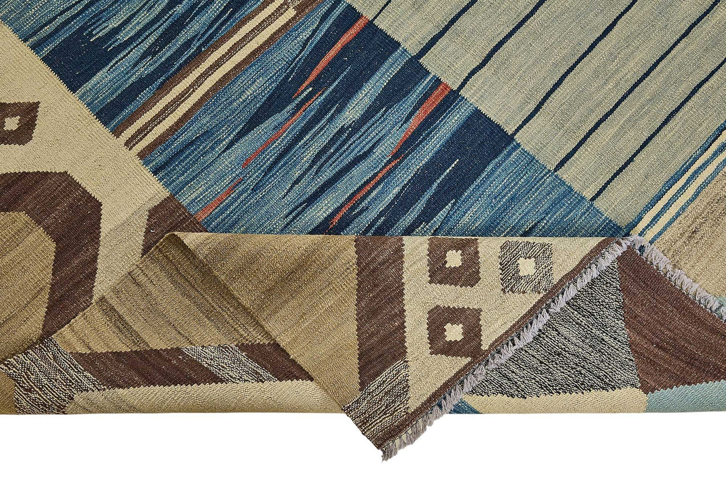 9x11 Contemporary Wool Kilim Rug - 51762